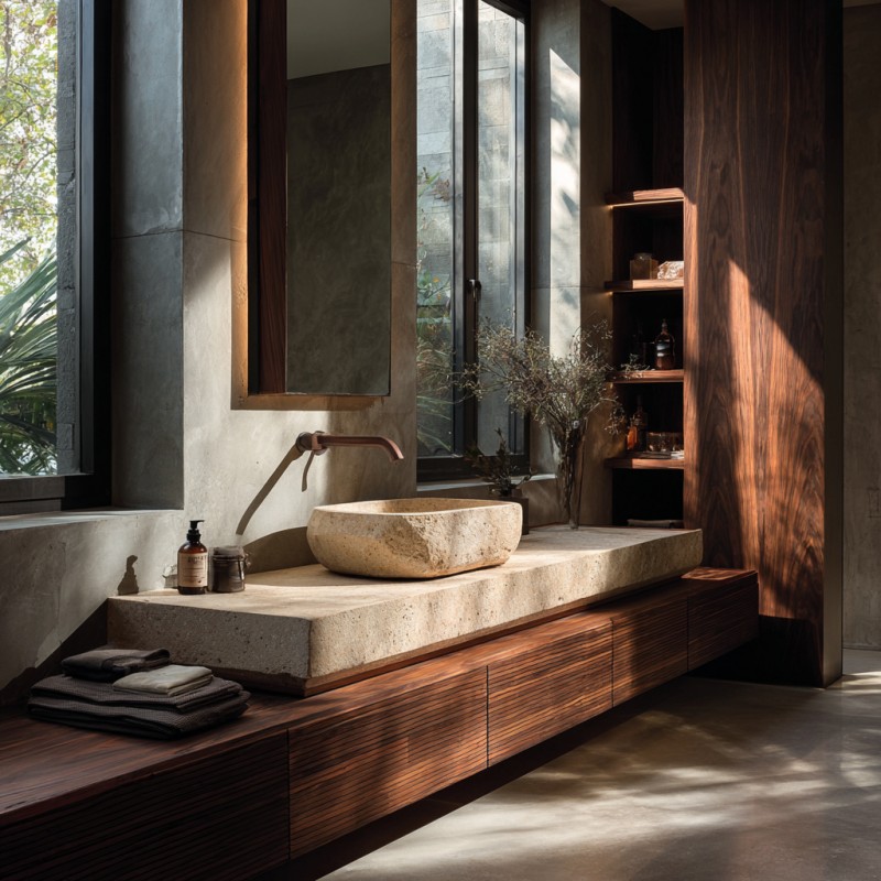 Armoire de salle de bain italienne minimaliste sur mesure