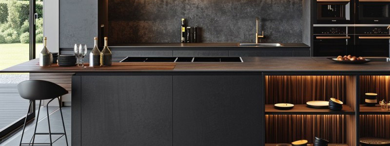 Lacquer Wooden Kitchen Cabinets
