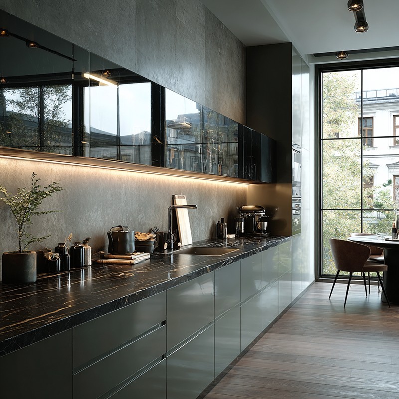 Skin-Feel Matte Lacquer Kitchen Cabinets