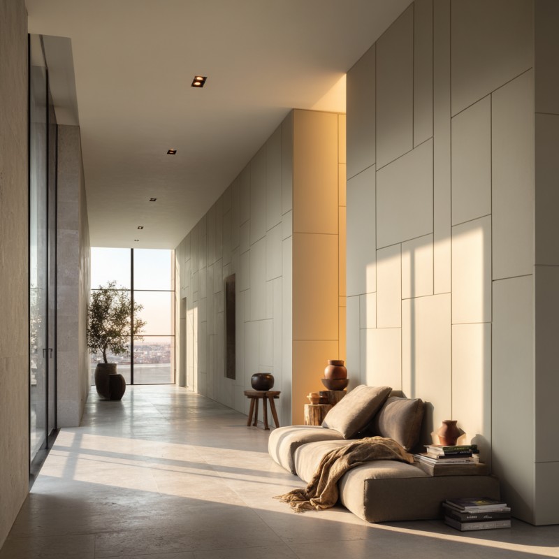 Lambris muraux plats minimalistes